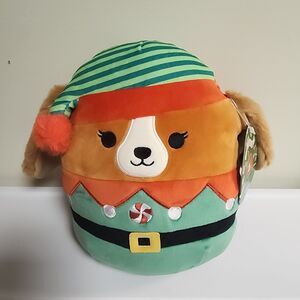 Squishmallows Christmas Darcy the Dog Elf Costume 8 Inch Soft Plush New
